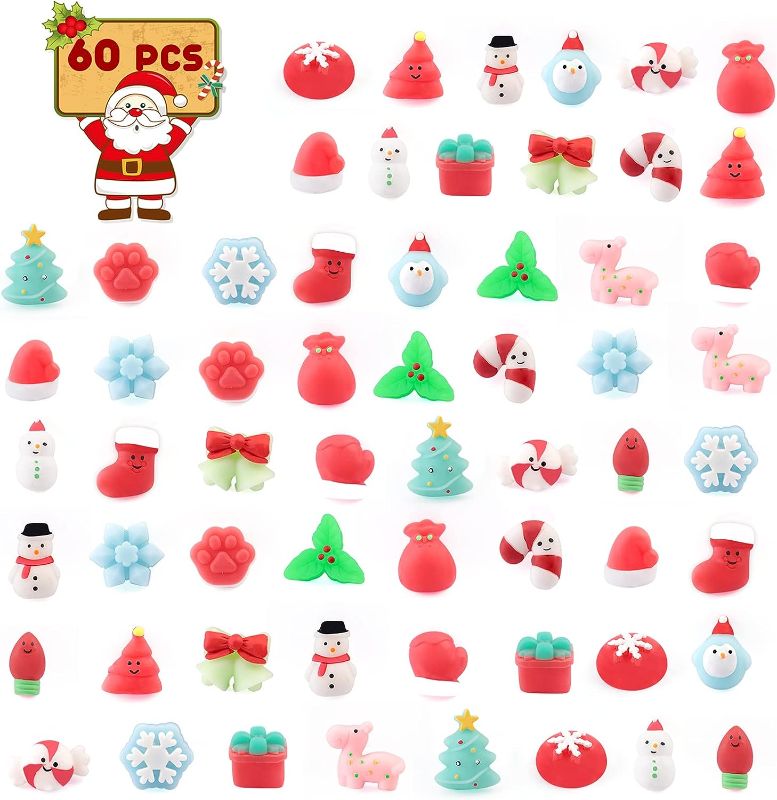 Photo 1 of 
Gardien 60pcs Mochi Squishy Toys, Christmas Mini Kawaii Squishies Cute Squeeze Toys Stress Reliever Anxiety Packs for 