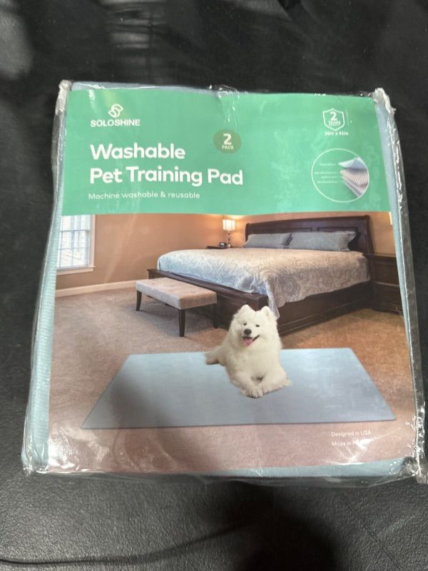 Photo 2 of 
SOLOSHINE Reusable Pet Training Pads, Incontinence Bed Pads, 36X41 Inch (2 Packs) Washable Pee Pads with Fast Liquid Absorbing, Perfect for Dogs, Cats