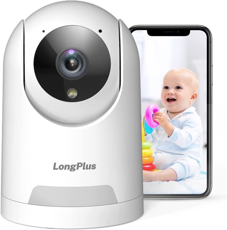 Photo 1 of LongPlus Indoor Security Camera, Pet Camera with Phone App, WiFi Cameras for Home Security with 360° Auto Motion Tracking,Baby Monitor Cameras with Pan Tilt, AI Human Detection,Two-Way Audio, SD&Cloud 