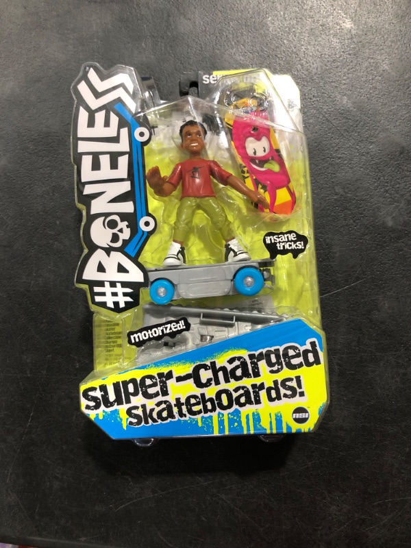 Photo 2 of #Boneless Super-Charged Mini Toy Stunt Skateboard with Poseable Skater  - Booker