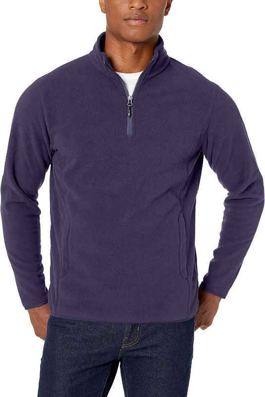 Photo 1 of Amazon Essentials Men's Quarter-Zip Polar Fleece Jacket Size  L
