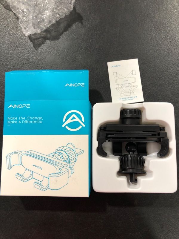 Photo 2 of AINOPE Phone Mount Holder for Car Vent 2023 Upgrade Gravity Car Phone Holder Mount with Newest Air Vent Clip Auto Lock Hands Free Cell Phone Holder Car fits for iPhone 14 Pro Max 13 12 & All Phones