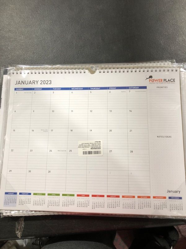 Photo 2 of Desk Calendar 2023 – Large Desktop Pad & Hanging Wall Calendar for Home, School, and Office - 17" x 12" Monthly Calendar Planner with Quality Ink Bleed Resistance Thick Paper Runs Through December 2023 Large Color