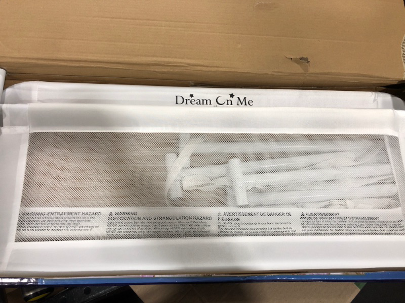 Photo 2 of Dream On Me Lightweight Mesh Security Adjustable Bed Rail Double Pack With Breathable Mesh Fabric In White