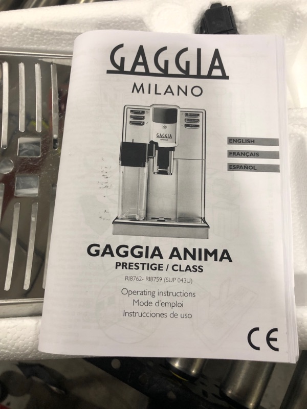 Photo 5 of Gaggia Anima Prestige Automatic Coffee Machine, Super Automatic Frothing for Latte, Macchiato, Cappuccino and Espresso Drinks with Programmable Options & Coffee Cleaning Tablets