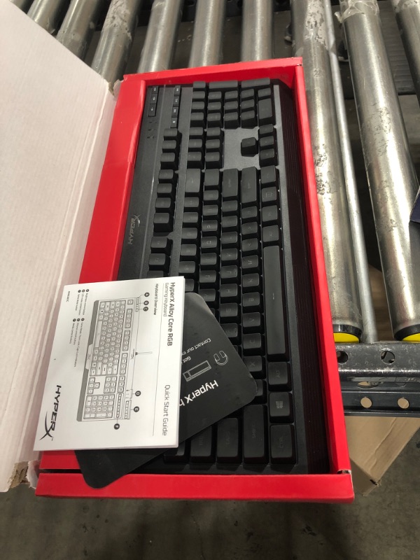 Photo 2 of HyperX Alloy Core RGB – Membrane Gaming Keyboard, Comfortable Quiet Silent Keys with RGB LED Lighting Effects, Spill Resistant, Dedicated Media Keys, Compatible with Windows 10/8.1/8/7 – Black
