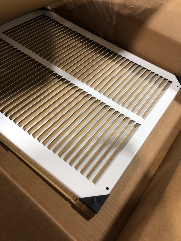 Photo 2 of 14" x 18" Return Air Grille - Sidewall and Ceiling - HVAC Vent Duct Cover Diffuser - [White] [Outer Dimensions: 15.75w X 19.75"h]