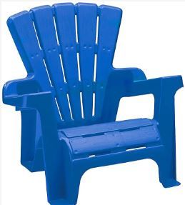Photo 1 of American Plastic Toys Kids’ Adirondack Chairs, Blue, Outdoor, Indoor, Beach, Backyard, Lawn, Stackable, Lightweight, Portable, Wide Armrests, Comfortable Lounge Chairs for Children Blue 