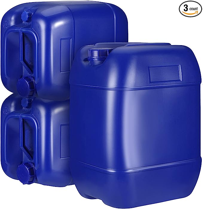 Photo 1 of 3 Pack 7 Gallon Water Storage Stackable Water Container with Reinforced Breathable Lids Emergency Camping Water Storage Containers Portable Water Tank for Survival Gear Camping Supplies
