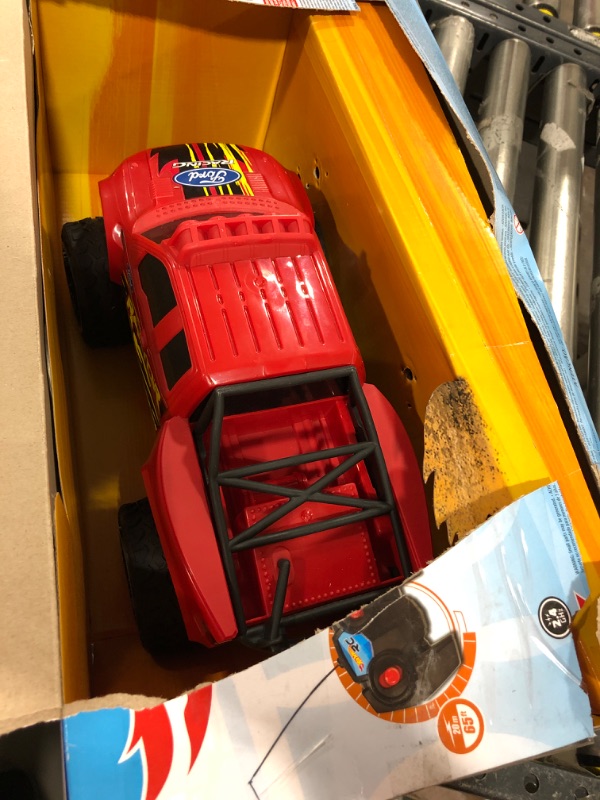 Photo 2 of ?Hot Wheels Remote Control Truck, Red Ford F-150 RC Vehicle With Full-Function Remote Control, Large Wheels & High-Performance Engine, 2.4 GHz With Range of 65 Feet HW FORD TRUCK RC