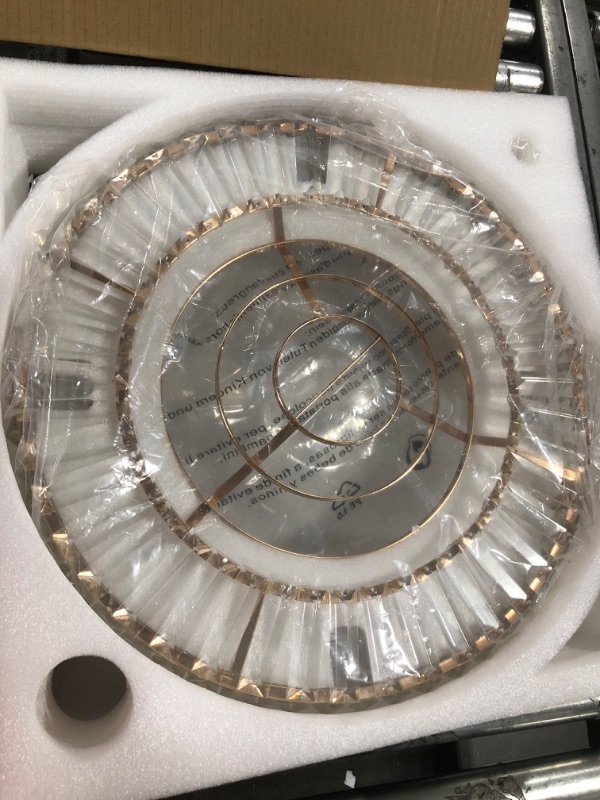 Photo 1 of Moooni 48" Retractable Crystal Ceiling Fans with Lights and Remote, APP Control Smart Ceiling Fan with Dimmable LED Light, Modern Gold Crystal Ceiling Fan Chandelier for Living, Dining Room, Bedroom 48 Inch  **STORE SEALED**