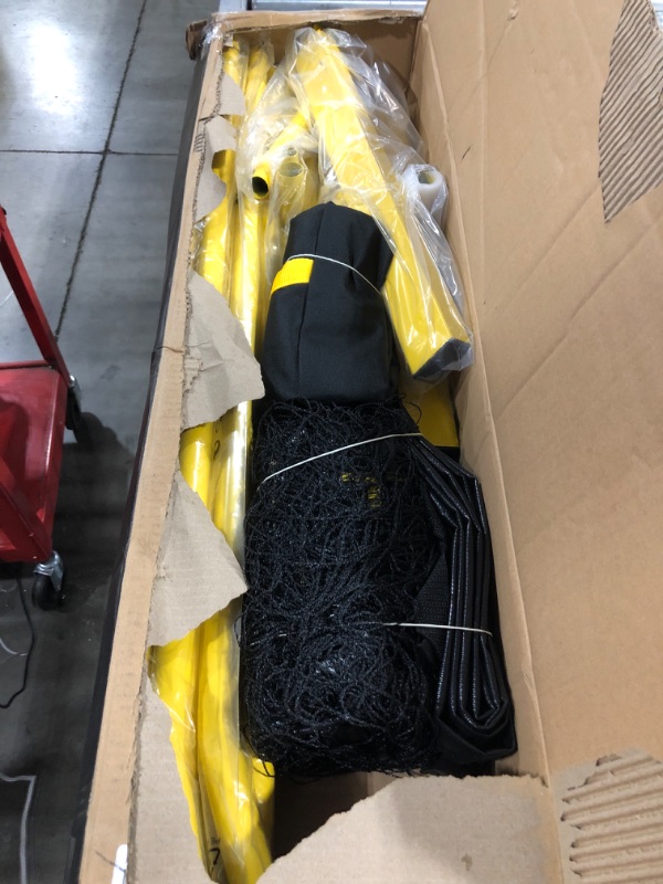 Photo 2 of A11N Portable Pickleball Net System, Designed for All Weather Conditions with Steady Metal Frame and Strong PE Net, Regulation Size Net with Carrying Bag Yellow&Black