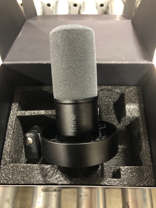 Photo 2 of FIFINE Dynamic Microphone, XLR/USB Podcast Recording PC Microphone for Vocal Streaming Voice-Over Gaming, Metal Mic with Mic Mute, Headphone Jack, Monitoring Volume Control, Windscreen-Amplitank K688 
