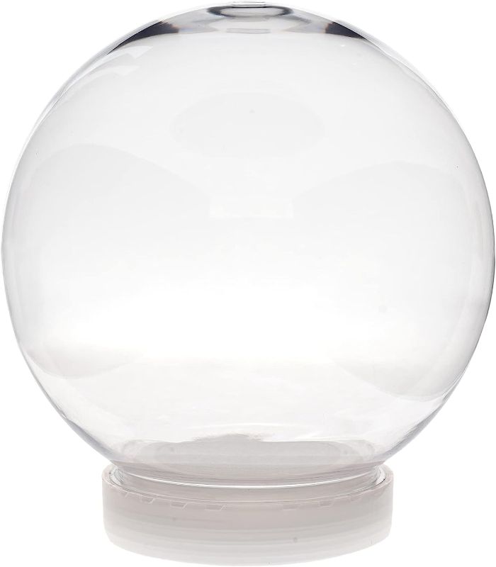 Photo 1 of  3.9 Inch DIY Snow Globe Clear Plastic Water Globe with Screw Off Cap Water Globe Jar for DIY Crafts Home Decoration Gifts