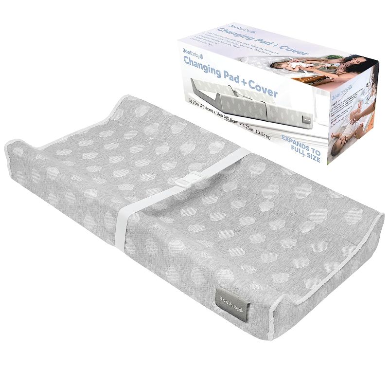 Photo 1 of Contoured Changing Pad - Waterproof & Non-Slip, Includes a Cozy, Breathable, & Washable Cover - Jool Baby
