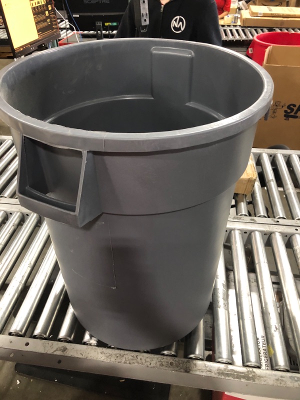 Photo 1 of 32 Gallon Heavy Duty Round Trash/Garbage Can, Grey