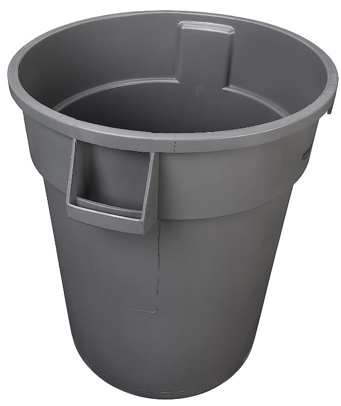 Photo 1 of 32 Gallon Heavy Duty Round Trash/Garbage Can, Grey