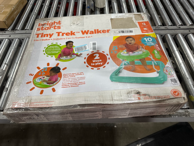 Photo 3 of Bright Starts Tiny Trek Walker - Jungle Vines, 2-in-1 Walker, Easy-Fold Frame for Storage, Ages 6-12 Months