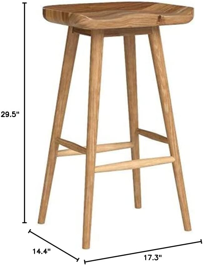 Photo 1 of ** BRAND NEW ** Amazon Brand - Rivet Modern Wood Kitchen Counter Barstool, Natural Finish, 14.4"D x 17.3”W x 29.5”H
