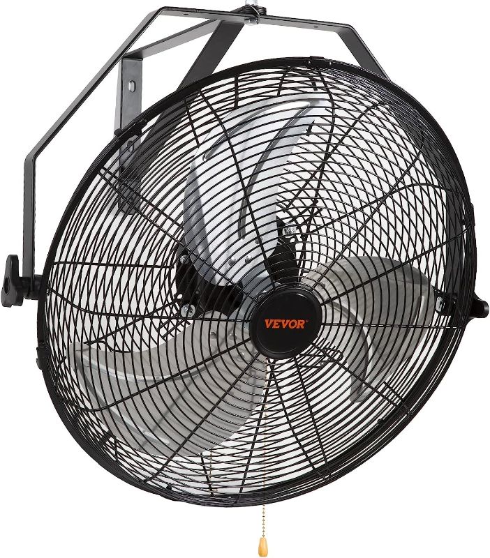 Photo 1 of 18 Inch Wall Mount Fan, 3-speed IP44 Waterproof Wall Fan, Max. 4150 CFM Wall Mounted Fan for Outdoor, Commercial, Residential, Greenhouse, Workshop