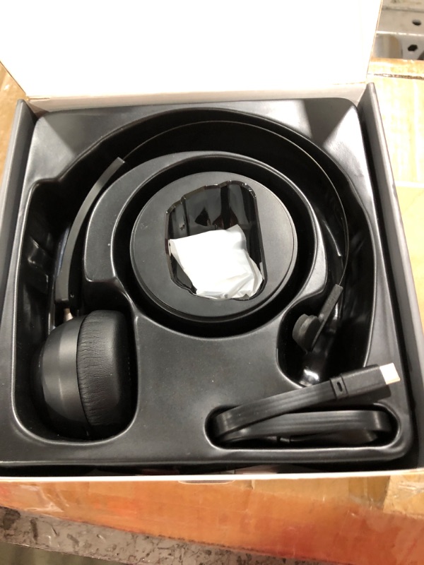 Photo 1 of Mopchnic Wireless Headset with Upgraded Microphone AI Noise Canceling, On Ear Bluetooth Headset with USB Dongle for Office Call Center Skype Zoom Meeting Online Class Trucker
