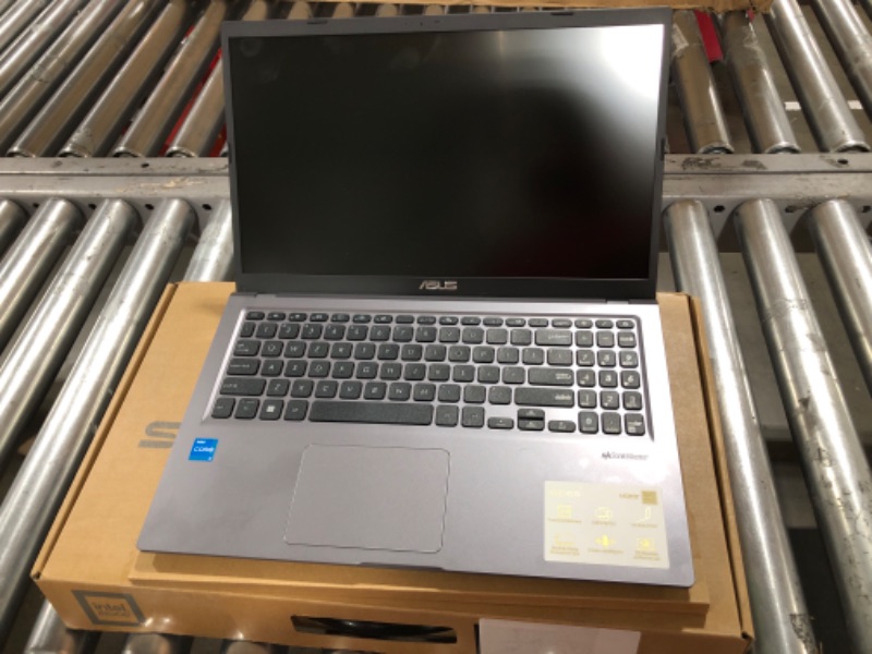 Photo 3 of ASUS VivoBook 15 Thin and Light Laptop, 15.6” FHD Display, Intel i3-1005G1 CPU, 8GB RAM, 128GB SSD, Backlit Keyboard, Fingerprint, Windows 10 Home in S Mode, Slate Gray, F512JA-AS34