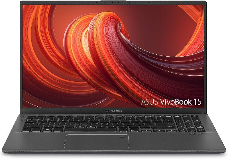Photo 1 of ASUS VivoBook 15 Thin and Light Laptop, 15.6��” FHD Display, Intel i3-1005G1 CPU, 8GB RAM, 128GB SSD, Backlit Keyboard, Fingerprint, Windows 10 Home in S Mode, Slate Gray, F512JA-AS34