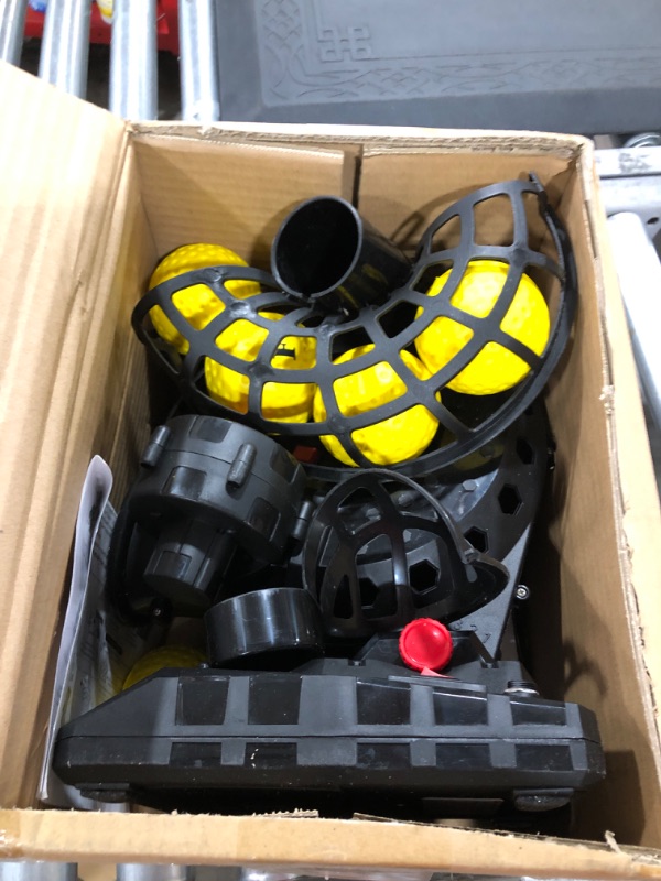 Photo 1 of Furlihong Upgraded Electronic Baseball Pitching Machine, Adjustable Angles, Timer and Speed, AC Adapter or Battery Powered, Comes with 8 Dimpled Balls, for Batting and Fielding Practice of Low Level