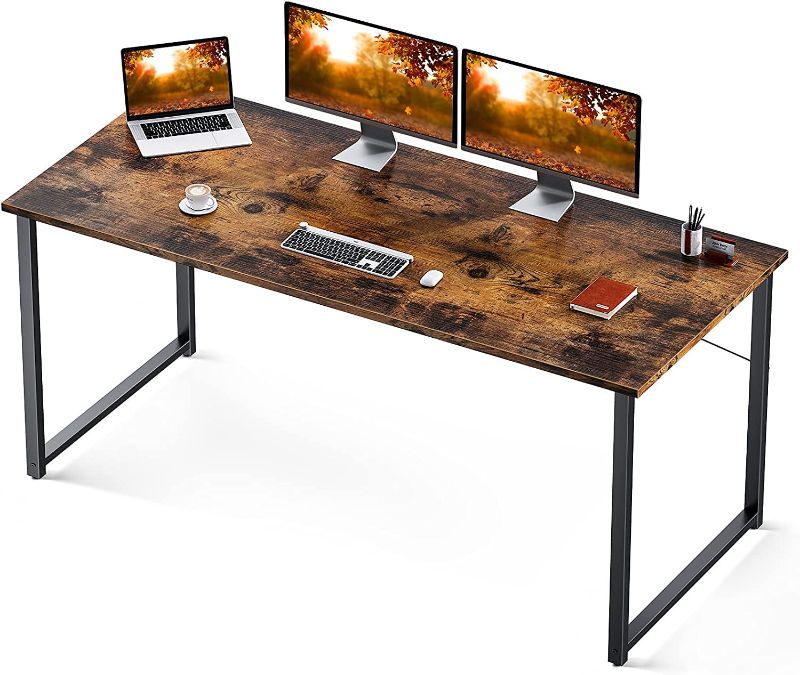 Photo 1 of Coleshome 63 Inch Computer Desk, Modern Simple Style Desk for Home Office, Study Student Writing Desk, Vintage

