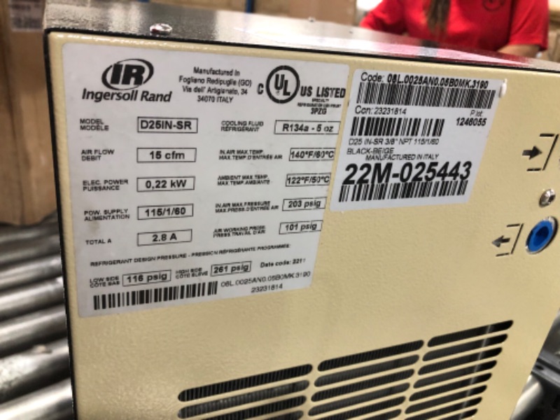 Photo 6 of  Ingersoll-Rand D12IN Refrigerated Air Dryer, Beige 