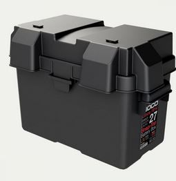 Photo 1 of  HM327BK - Group 27 Snap-Top Battery Box - 12V Automotive Marine RV Battery Box Storage 