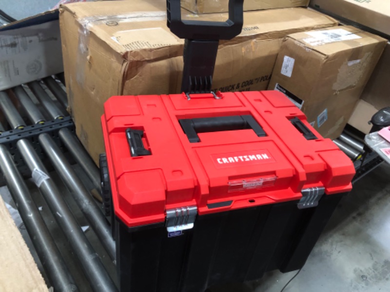 Photo 1 of CRAFTSMAN VERSASTACK Rolling Tool Box with Wheels, Lockable, Red, 20 Inch (CMST17835) Rolling Box