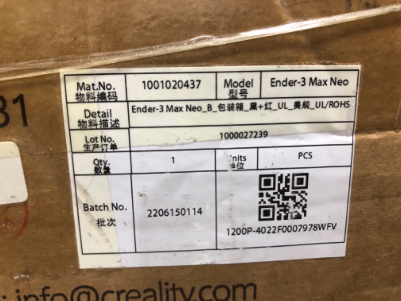 Photo 4 of Official Creality Ender 3 Max Neo FDM 3D Printer Ender 3 Max Upgraded with CR Touch Automatic Leveling Dual Z-axis Red Metal Extruder 32-bit Silent Mainboard 11.8 x 11.8 x 12.6 Build Volume 