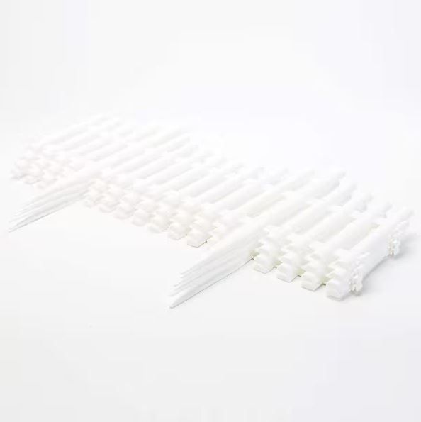 Photo 1 of 12 in. Decorative White Plastic Picket Garden Fence Border (8-Piece)