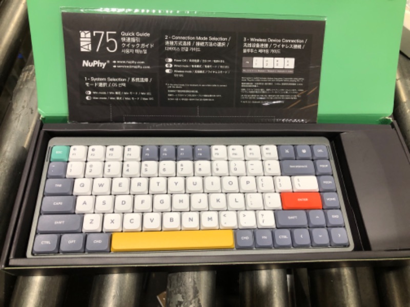 Photo 2 of nuphy Air75 Mechanical Keyboard, 75% Low Profile Wireless Keyboard, Supports Bluetooth 5.0, 2.4G and Wired Connection, Compatible with Windows and Mac OS Systems-Gateron Brown Switch