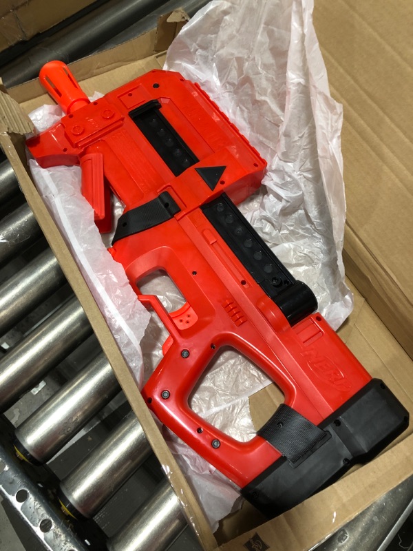 Photo 2 of NERF Fortnite Compact SMG Motorized Blaster, Ultra Red Wrap Design, 8-Dart Internal Clip, 8 Elite Foam Darts, Electric Semi Auto Fortnite Toy Blaster

