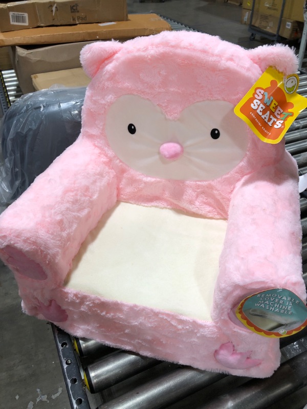 Photo 3 of Animal Adventure - Sweet Seats - Pink Owl Children's Plush Chair