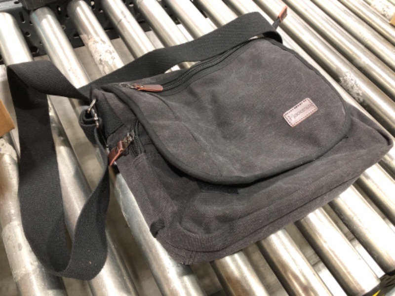 Photo 2 of  Modoker Messenger Bag for Men, 13 Inches Laptop Satchel Bags, Canvas Shoulder Bag with Bottle Pocket 