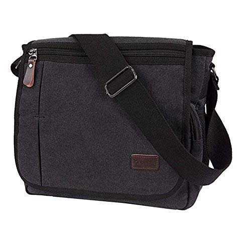 Photo 1 of  Modoker Messenger Bag for Men, 13 Inches Laptop Satchel Bags, Canvas Shoulder Bag with Bottle Pocket 