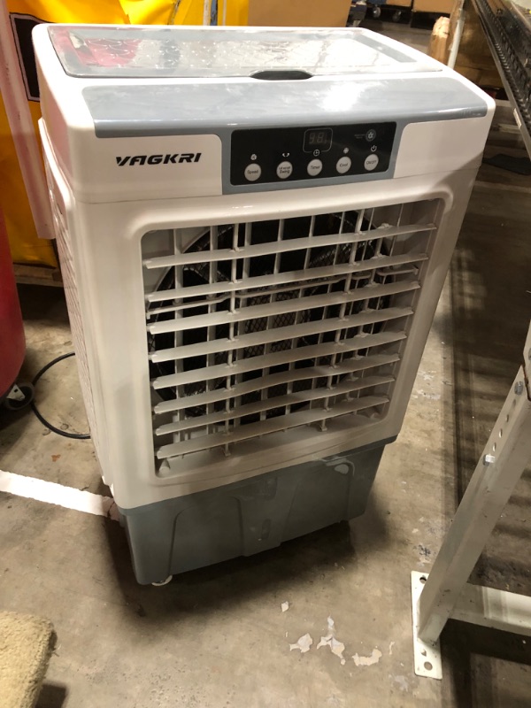 Photo 2 of  Evaporative Cooler, VAGKRI 2100CFM Air Cooler, 120°Oscillation Swamp Cooler with Remote Control, 24H Timer, 3 Wind Speeds for Outdoor Indoor Use,8 Gallon 
