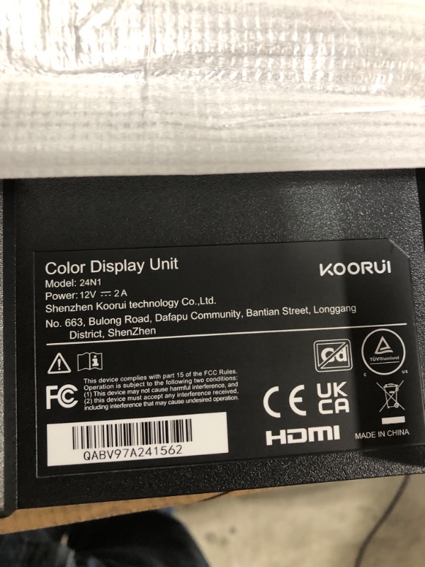 Photo 5 of KOORUI 24 Inch Computer Monitor, FHD 1920 x 1080p Office PC Monitor IPS Display 75Hz, HDMI, VGA, 75 x 75 mm VESA Mountable, Frameless, Eye Protection and Ergonomic Tilt Adjustment 24N1