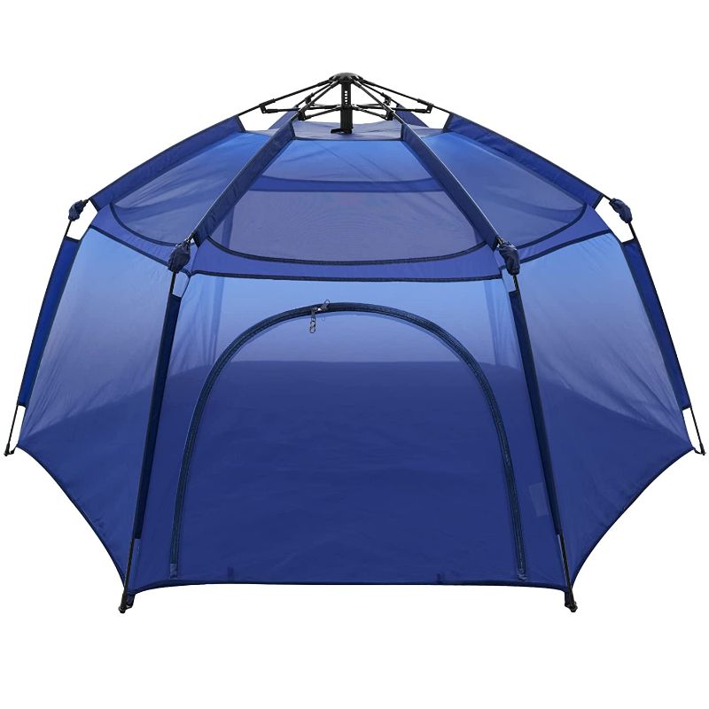 Photo 1 of  Alvantor Kids Tents Pop Up Play Tent Indoor Outdoor Playhouse for Babies Toddlers Children Camping Playground Playpen Play Yard 7'x7'x44 H Navy Patent 