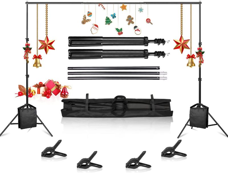 Photo 1 of  SH Heavy Duty Background Stand, 2x2M Backdrop Support System Kit with Carry Bag for Photography Photo Video Studio,Photography Studio1 