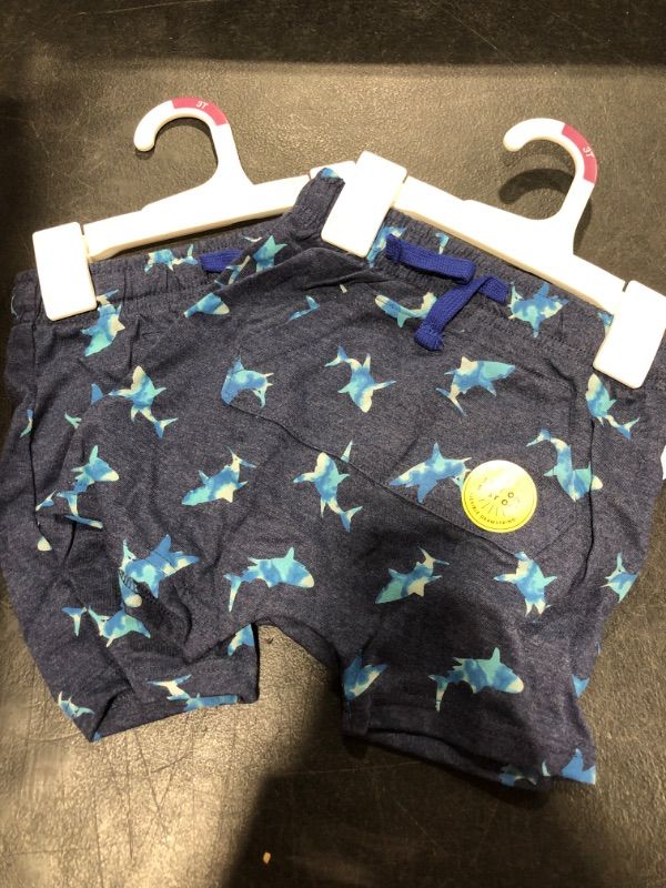 Photo 1 of (2 PACK) 3T Cat and Jack Shark Navy Shorts With Pocket And Drawstring
