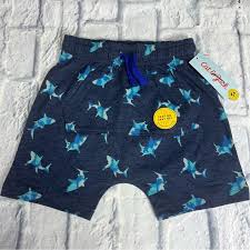 Photo 1 of (2 PACK) 2T Cat and Jack Shark Navy Shorts With Pocket And Drawstring
