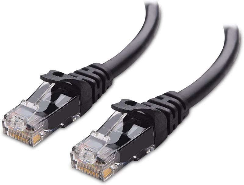 Photo 1 of Cable Matters 10Gbps Snagless Cat 6 Ethernet Cable 25 ft (Cat 6 Cable, Cat6 Cable, Internet Cable, Network Cable) in Black