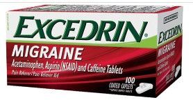 Photo 1 of Excedrin Migraine Medicine Caplets for Migraine Headache Relief, 100 Count
