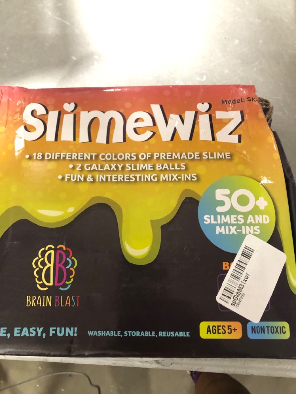 Photo 1 of Brain Blast SlimeWiz, DIY Cristal Slime Kit, for Girls Boys, 18 Slimes, 2 Galaxy Balls, 2 Glow in The Dark Powder, Slime Tools, Slime Supplies, 12 Molds and More, Kids Ages 5+,Multi,50(SK-60)
