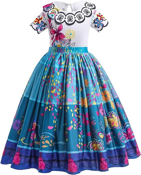 Photo 1 of ATIMIGO Mirabel Isabella Dress Halloween Costume Cosplay Outfit for Kids Girls( includes bag ) Size 110