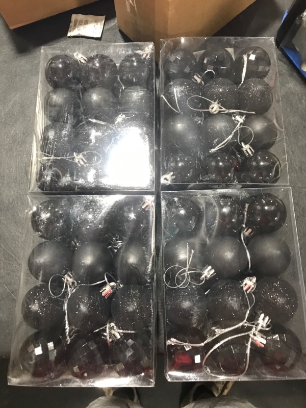 Photo 1 of 4 PACK ORNAMENTS BLACK 